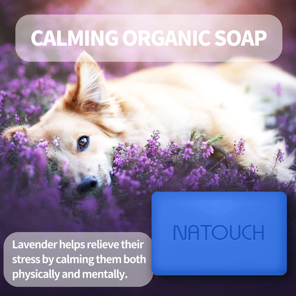 Natouch Antifungal Soap for Dog, Dog Shampoo for Allergies and Itching, Natural Soap Bar with Tea Tree Oil, and Lavender Oil, Helps with Infections & Fungus Irritation Itching - Natouch LLC