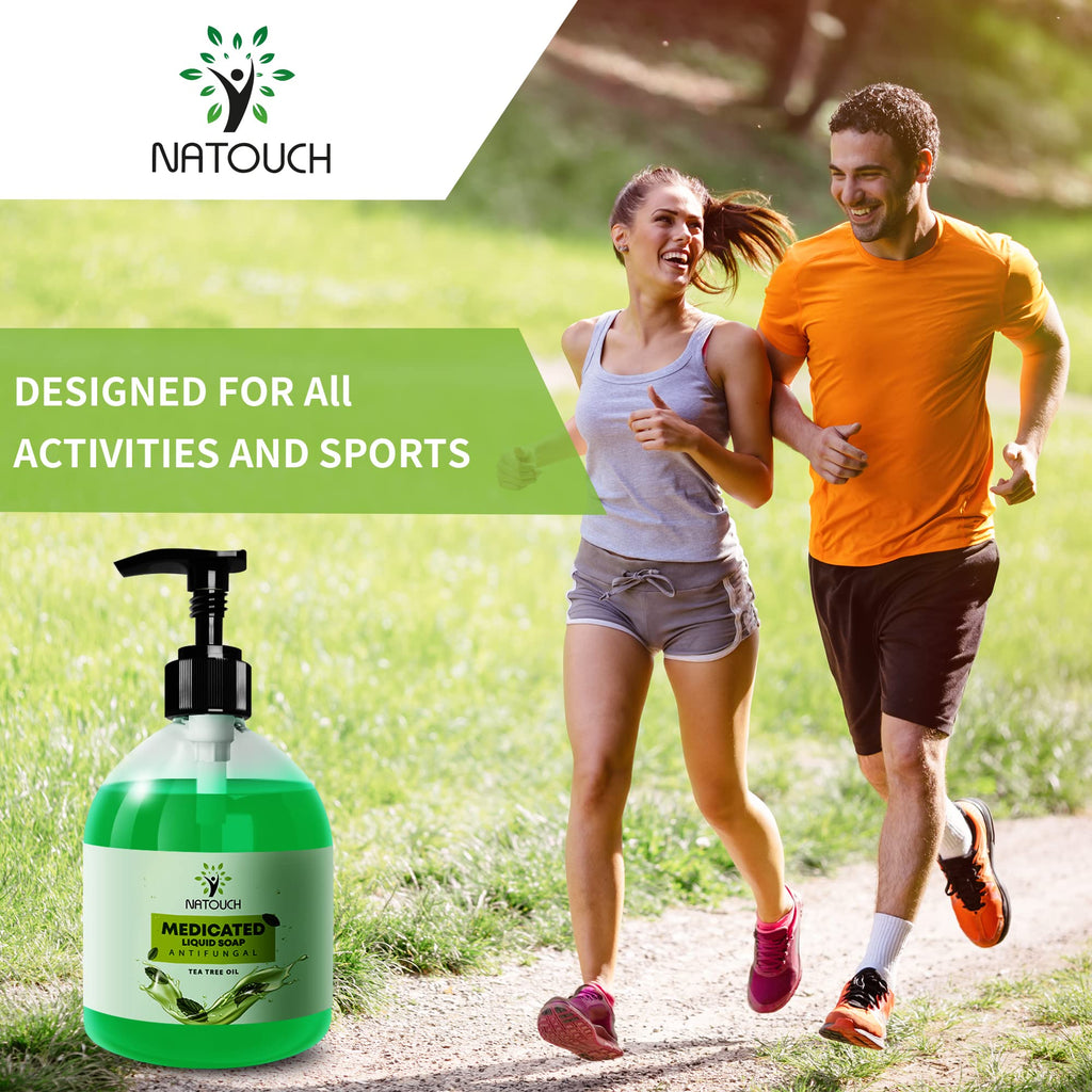 Natouch Body Wash, Tea Tree Oil Body Wash, Athletes Foot Jock Itch Ringworm Yeast Infection Treatment for Humans With Natural Tea Tree Oil, Eucalyptus Oil, and Lavender Oil - Natouch LLC